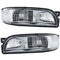 Driver and Passenger Side Headlight For Buick LeSabre 1997-1999 Halogen With Bulbs