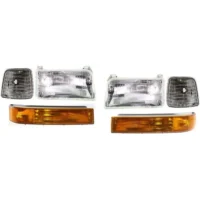 Headlight Kit For 1992-1996 Ford F-150 Driver and Passenger Side With Bulbs